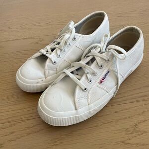 Superga classic white leather sneakers